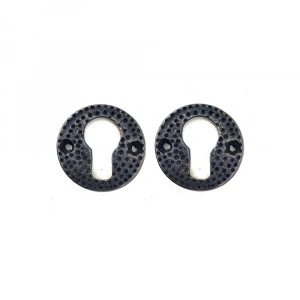 Antika Tarz Dekoratif Pirinç Oda Kilit Rozeti - 49mm, Oksit