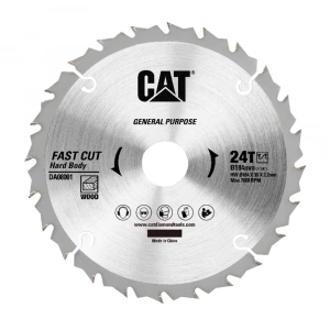 CAT DA08001 184x30mm Ahşap Kesme Elmas, Daire Testere Bıçağı 24 Diş