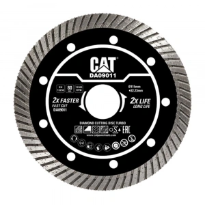 CAT DA09011 115mm Profesyonel Beton, Tuğla, Parke Taşı Elmas Kesme Diski (Turbo Kanallı Kenar)