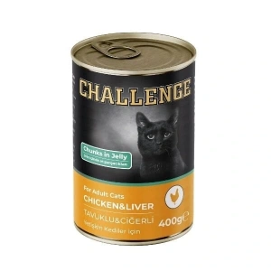 Challenge Tavuklu Ciğerli Yetişkin Konserve Kedi Maması 400 Gr