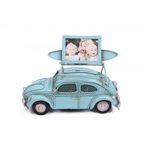 Dekoratif Metal Araba Çerçeveli Ve Kumbaralı