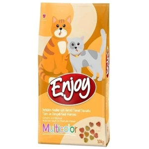 Enjoy Multi Color Tavuklu Yetişkin Kedi Maması 10 Kg