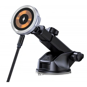 Force M20 15w Hızlı Şarj Kablosuz Araç Şarj Cihazı Tutucu, Manyetik Katlanabilir Telefon Tutucu