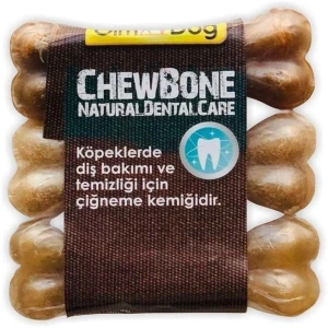 Gimdog Mordimi Ağız ve Diş Sağlığı için Naturel Köpek Çiğneme Kemiği 3 Adet 60 Gr