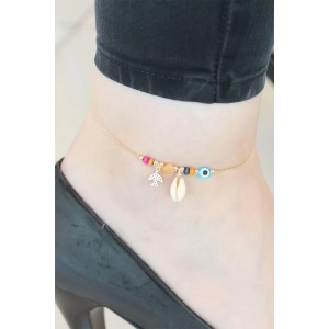 Gold Renk Deniz Kabuğu Figürlü Hal Hal