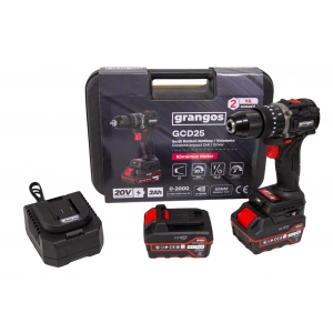 Grangos GCD25-F2 20V 5 Ah Çift Akülü Darbeli Matkap