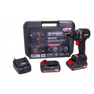 Grangos GCD25-T2 20V 2 Ah Çift Akülü Darbeli Matkap