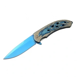 Kartal  Mavi Tk 21 Cm Kamp / Outdoor Çakı  - Yarı Otomatik, Kemerlikli, Kutulu