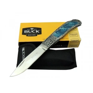 Knives Bk-009bl Mavi Kamp Çakı 23 Cm - Sedef Ampampamp Metal Saplı, Kılıflı, Kutulu