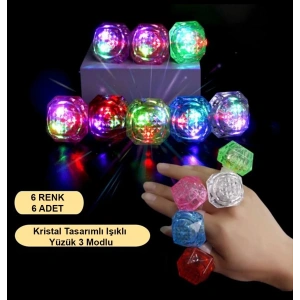 Kristal Led Parti Yüzük Seti (639lı)