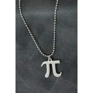 Pi Sayısı Tasarımlı Metal Erkek Kolye