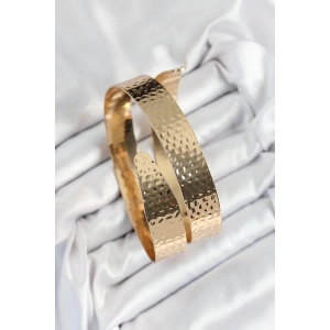Pirinç Dövme Desenli Gold Renk Kadın Pazu Bileklik