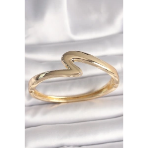 Pirinç Gold Renk ZikZak Model Kadın Kelepçe