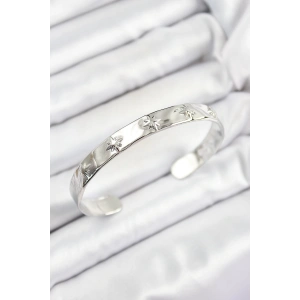 Pirinç Kuzey Yıldızı Model Gümüş Renk Altı Açık Kadın Bileklik