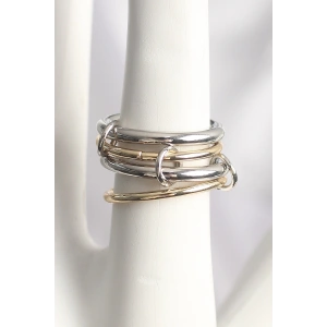 Pirinç Mix Renk 4Lü Model Kadın Yüzük