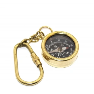 Pirinç Pusulalı Anahtarlık Küçük 2114e
