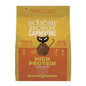 Schesir Born Carnivore Tavuk ve Yumurtalı Yetişkin Kedi Maması 255 Gr