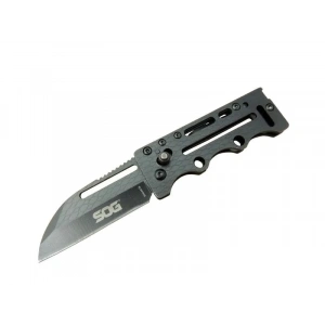 Sog Ac78 Siyah Yaprak Kamp Çakı 14,5 Cm - Metal Sap, Kılıflı