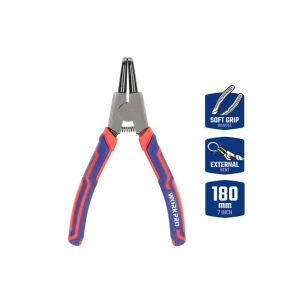 WORKPRO WP231151 180MM CR-V Eğri Uçlu Yaylı Profesyonel Dış Segman Pensesi