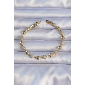 XUPİNG Altın Renk Zirkon Taşlı Topçuk Model Bileklik