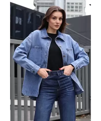 0613 Cepli Kot Ceket - Koyu Mavi