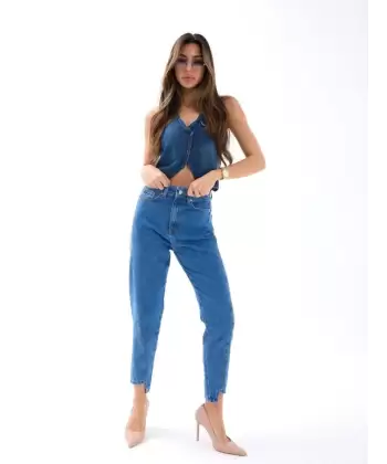 5682 KOT PANTOLON-KOYU MAVİ