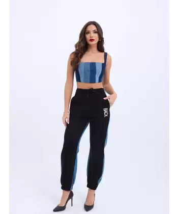6890 KOT CROP-MAVİ