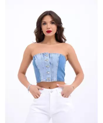 6991 KOT BLUZ-MAVİ