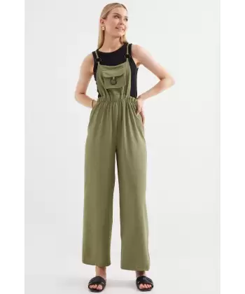 7023 Askılı Bahçıvan Tulum - Haki