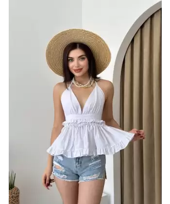 Agnes Sırt Detay Bluz