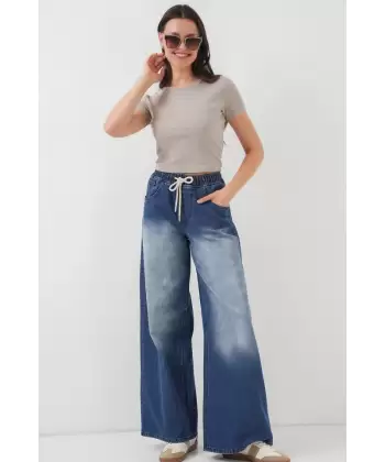 Bol Paça Kot Pantolon 6705 - Lacivert