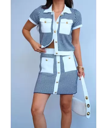Cepli Etek Takım - Kemik-Lacivert