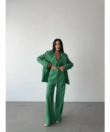 CHANEL YELEK-CEKET-PANTOLON TAKIM - Yeşil