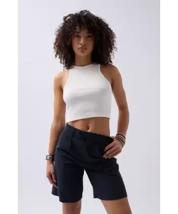 Halter Yaka Crop