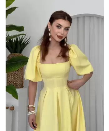 Benjamin Çan Etekli Midi Boy Elbise