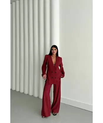 MODAL 4 DÜĞME ASTARSIZ CEKET - PANTOLON TAKIM - Beyaz