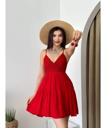 Nivel Göğsü Büzgülü Elbise