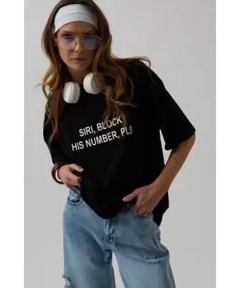 Ön Baskılı Oversize T-Shirt