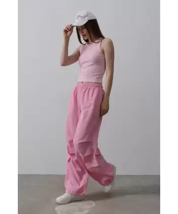 Paraşüt Cargo Pantolon - Pembe