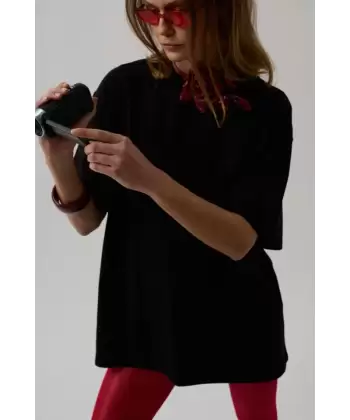 Sırt Baskılı Oversize T-Shirt