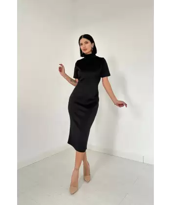 Yeşil Balıkçı Yaka Elbise
