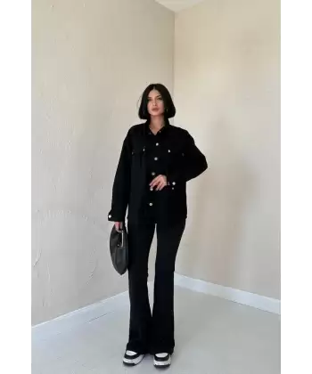 Bej Çıtçıtlı Süet Gömlek