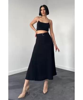 Siyah Kemerli Etek