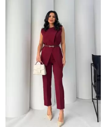 Vatkalı Ceket Pantolon İkili Takım