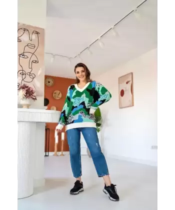 Yeşil Renkli Kazak