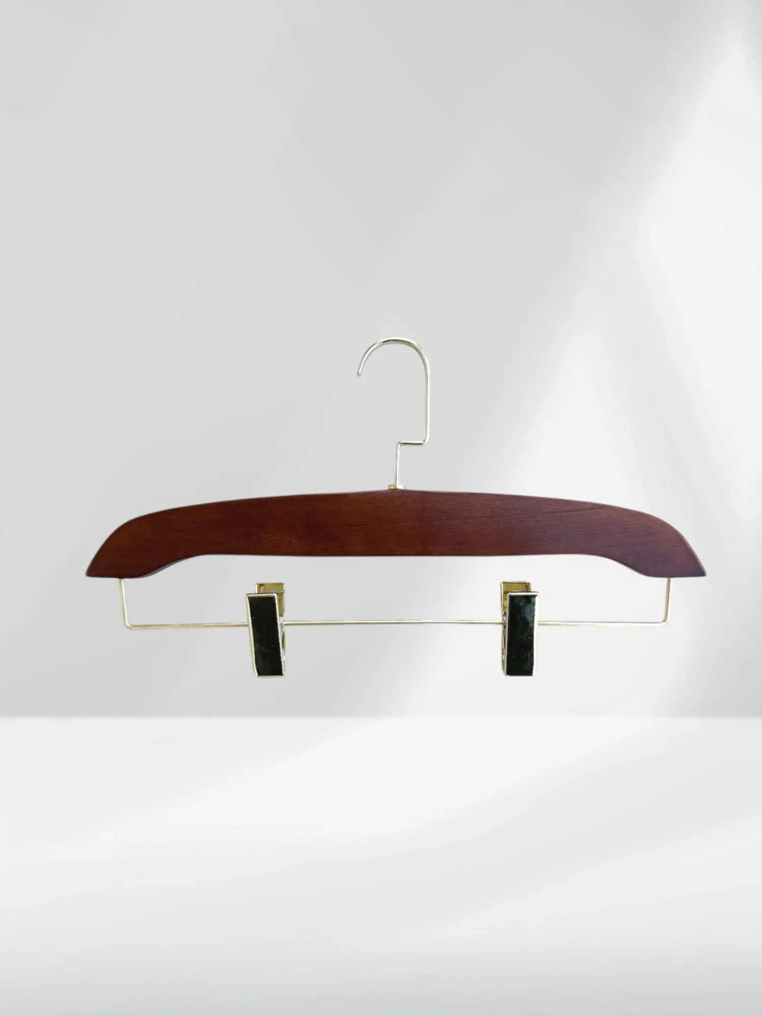 Ceviz Ahşap Gold Lama Kancalı Pantolon Etek Askısı 36 cm