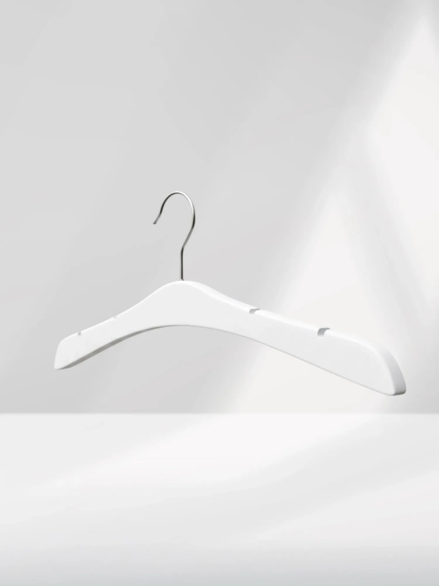 Beyaz Ahşap Nikel Kancalı Gelinlik Triko Abiye Askısı