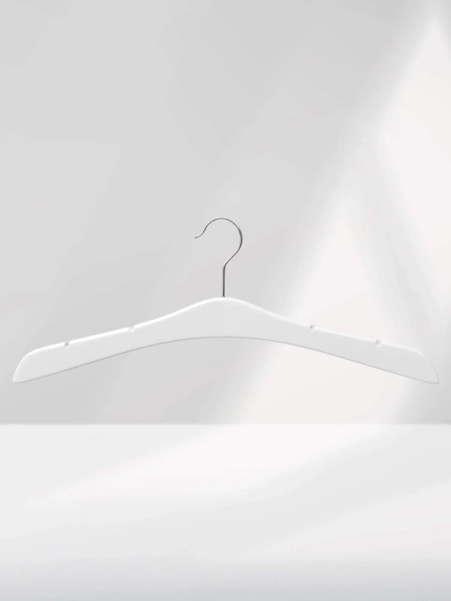 Beyaz Ahşap Nikel Kancalı Gelinlik Triko Abiye Askısı