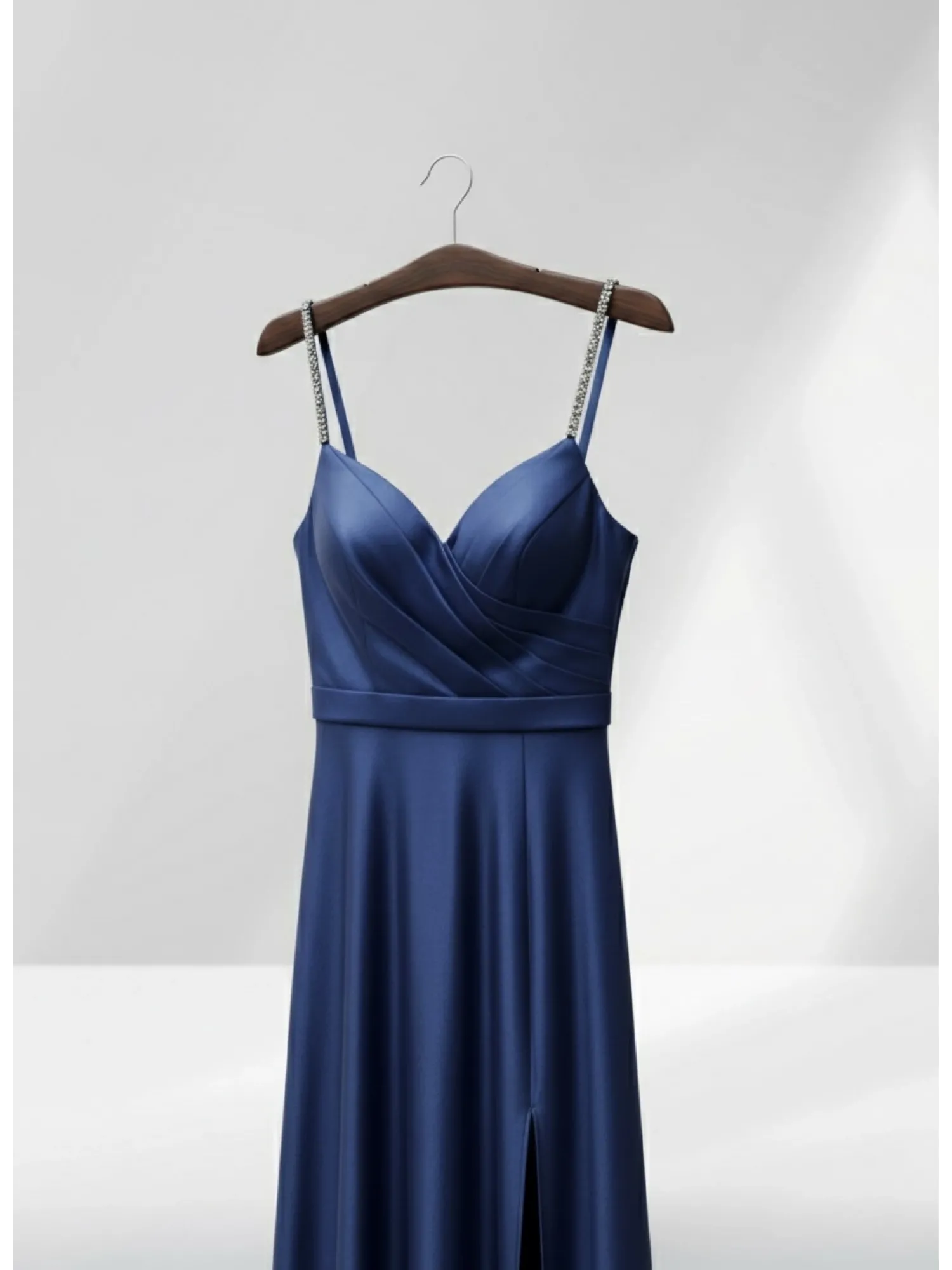 Ceviz Ahşap Nikel Kancalı Gelinlik Triko Abiye Askısı