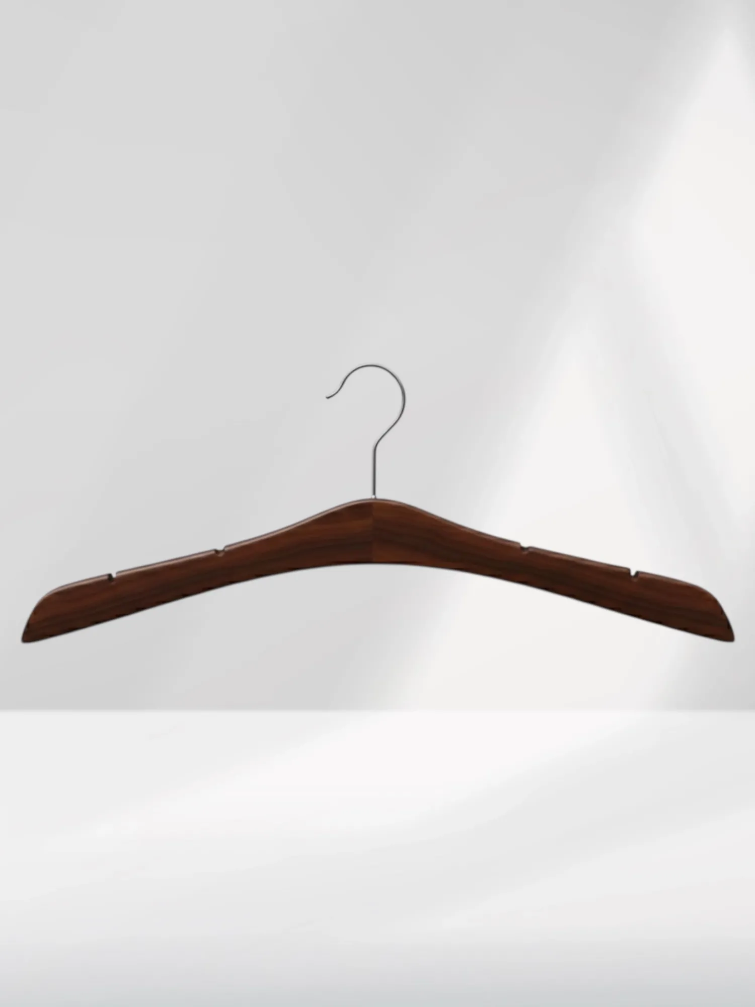 Ceviz Ahşap Nikel Kancalı Gelinlik Triko Abiye Askısı